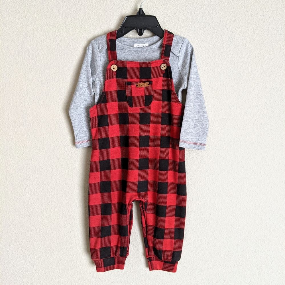 NWT Mud Pie Buffalo Plaid 2 Piece Set - Picture 2 of 5